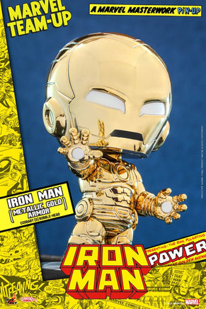 Mini Figure Iron Man Armatura Metallic Gold Cosbaby Hot Toys