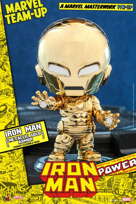 Mini Figure Iron Man Armatura Metallic Gold Cosbaby Hot Toys