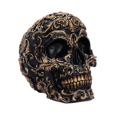 Statua Teschio Skull Rinascimentale Renaissance black and gold Gotico