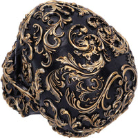 Statua Teschio Skull Rinascimentale Renaissance black and gold Gotico