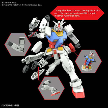 Model Kit Action Figure Gunpla Eg Gundam Rx-78-2 1/144 Bandai