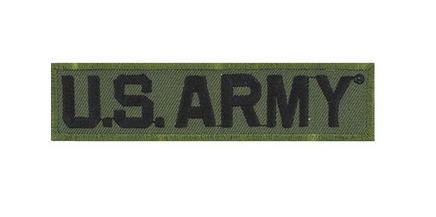 Patch Toppa scritta verde militare U.S. Army