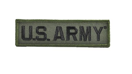 Patch Toppa scritta verde militare U.S. Army