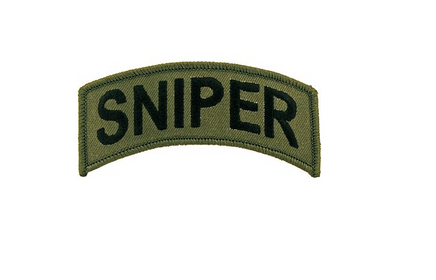 Patch Toppa scritta Sniper Verde Militare U.S. Army