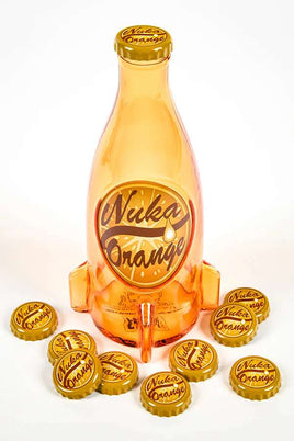 Replica Fallout Nuka Cola Orange Glass con 10 tappi
