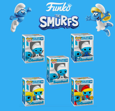 Lotto 5 Funko Pop Puffi Smurfs Limited Edition Puffetta Rossa