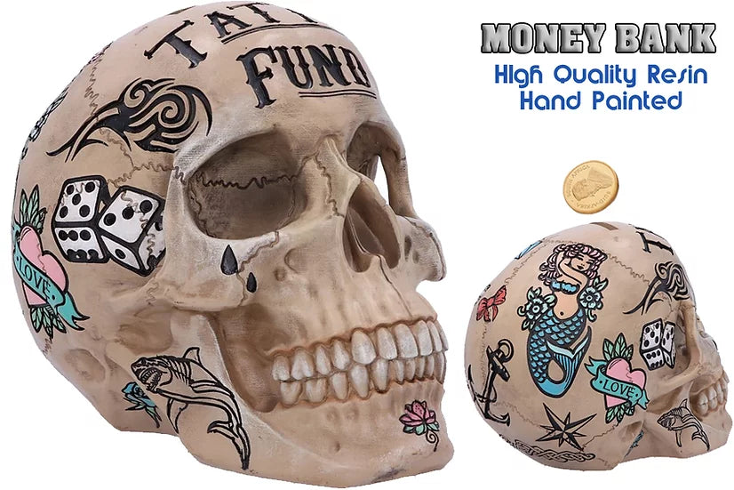 Tattoo Fund Blue Skull | Nemesis Now Wholesale Giftware